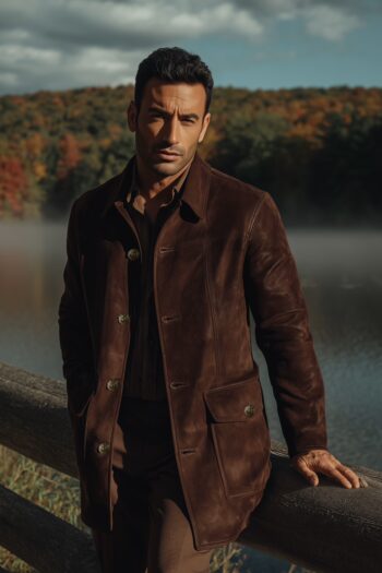 Ashford Chocolate Brown Suede Coat