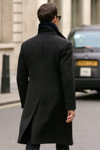 Benedict’s Black Wool Long Coat