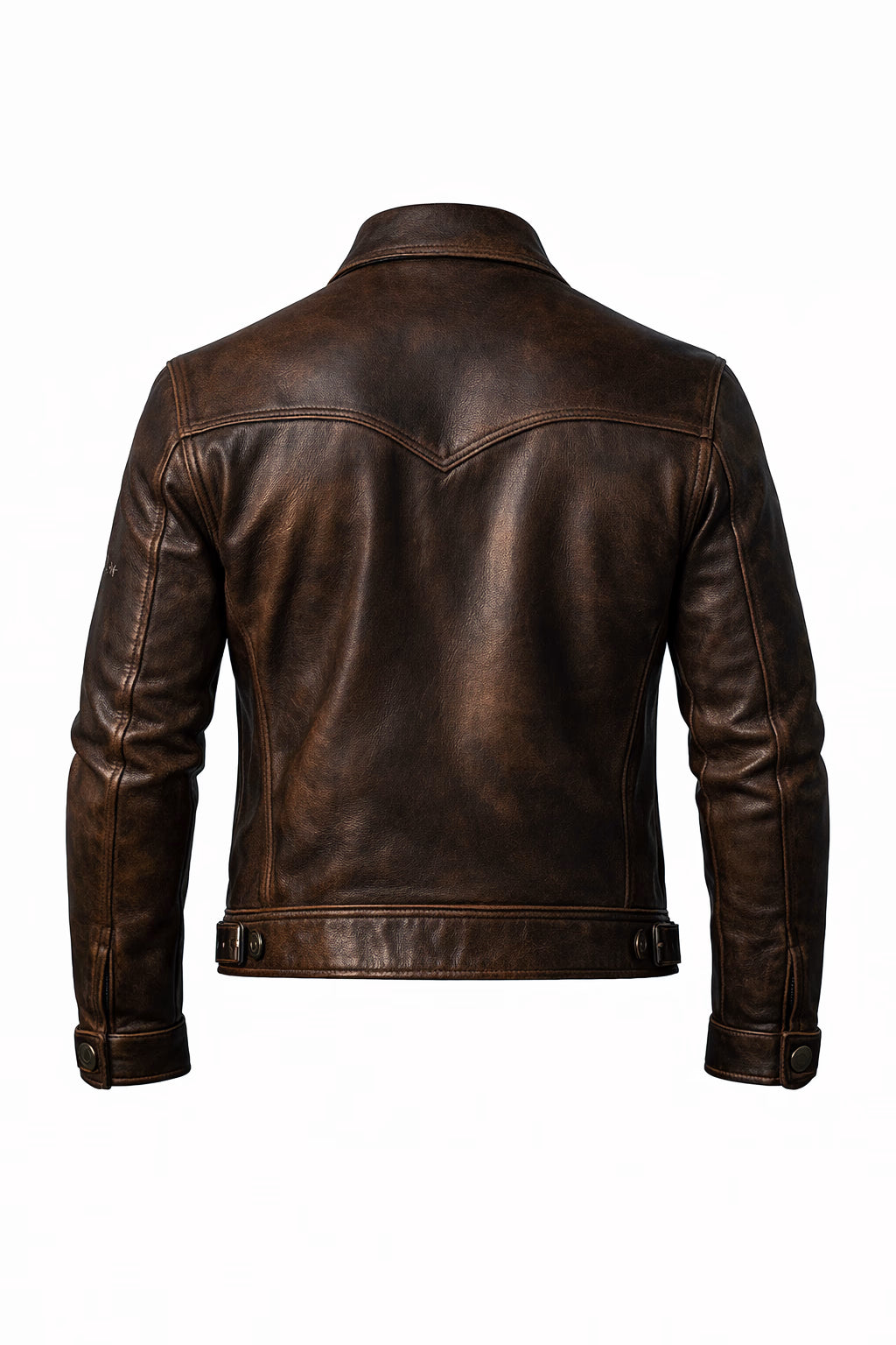 Durango Tobacco Brown Distressed Leather Cowboy Jacket