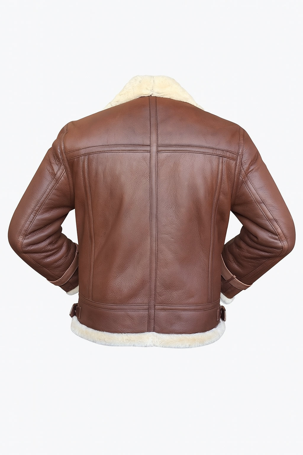 B3 Light Brown Bomber Jacket With Shearling