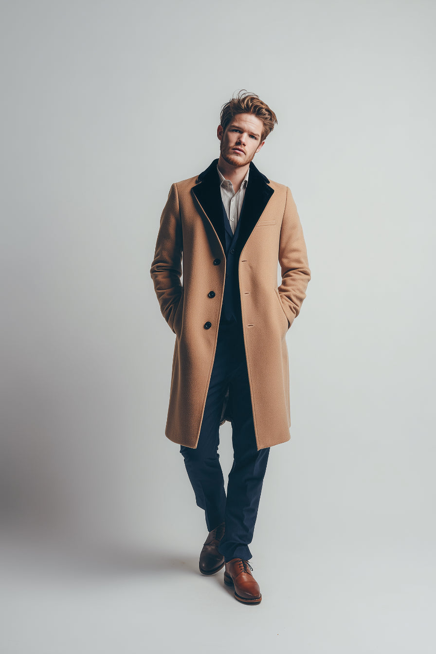 Radcliffe Camel Wool Chesterfield Coat