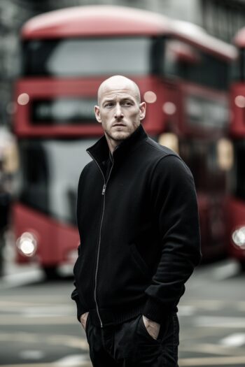 Dawson Black Wool Harrington Jacket