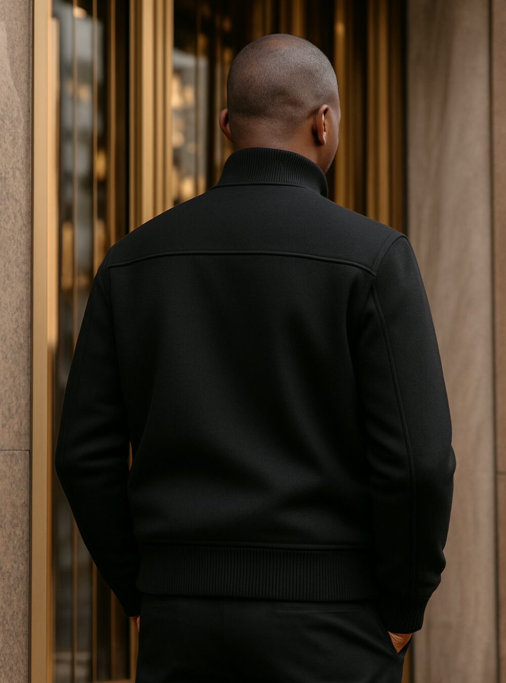 Lawson Black Wool Harrington Jacket