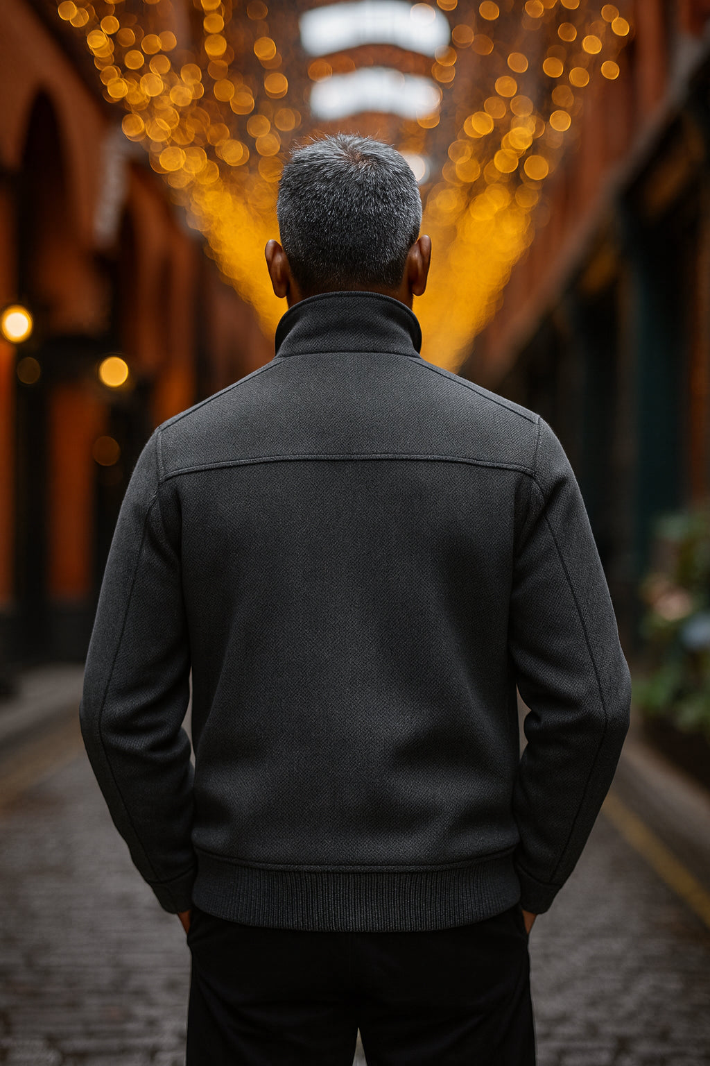 Hadley Grey Wool Harrington Jacket