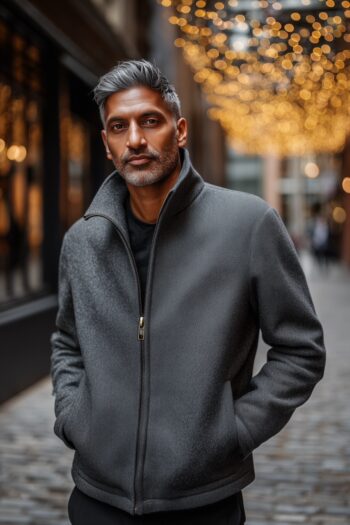 Ellery Grey Wool Harrington Jacket