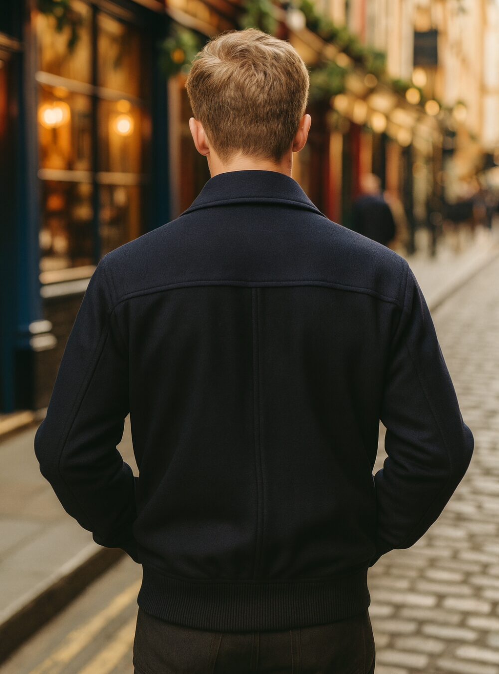 Alcott Navy Wool Harrington Jacket