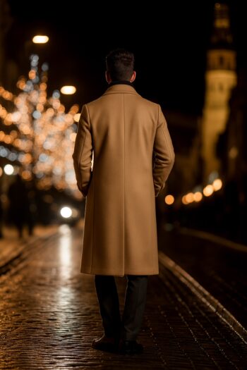 Belvedere Camel Wool Long Coat