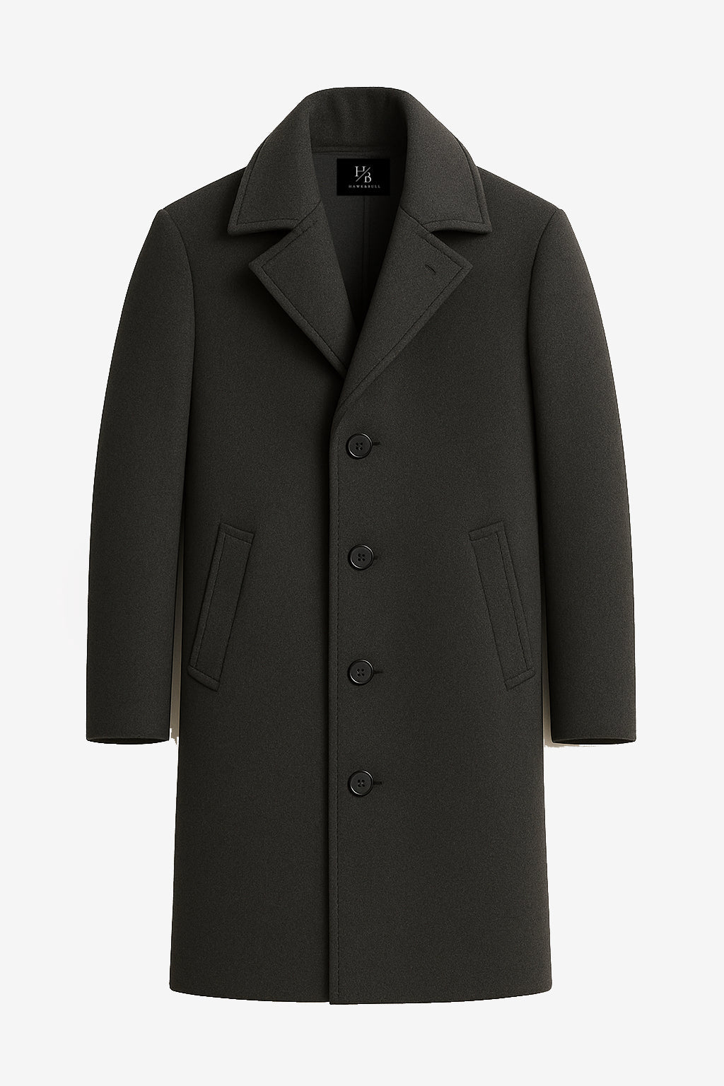 Thornton Charcoal Grey Wool Long Coat