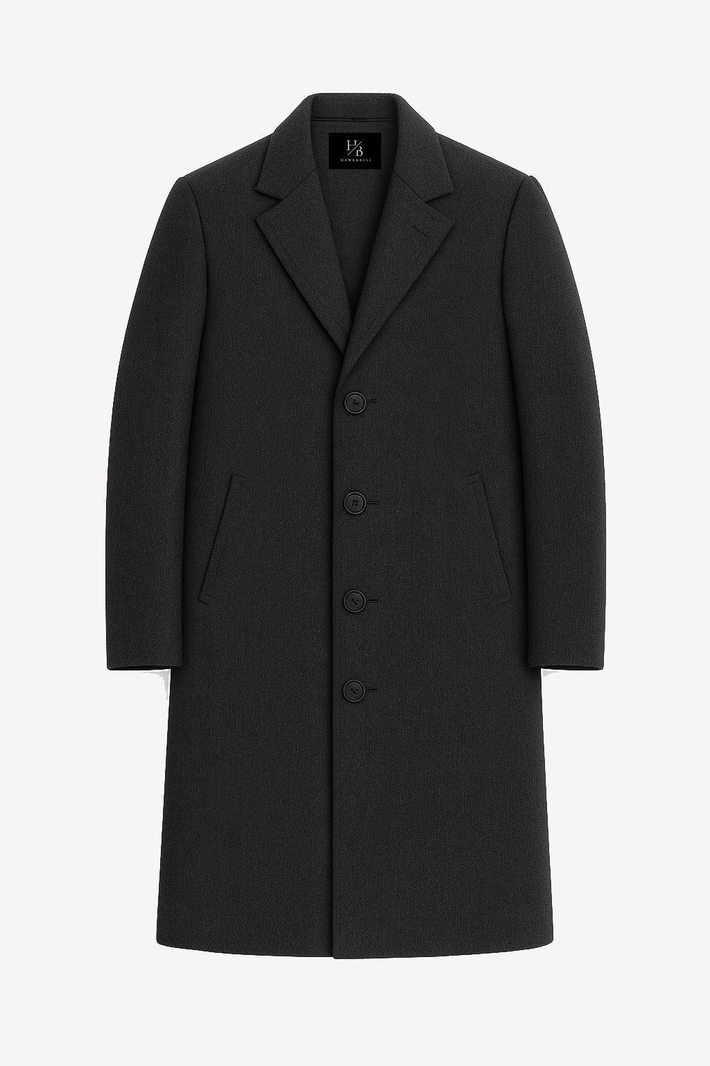 Corvin Dark Grey Wool Long Coat