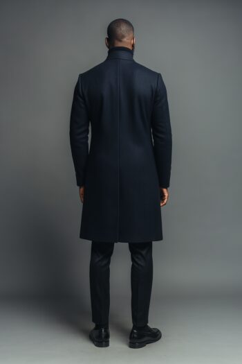 Ainsley Navy Wool Long Coat