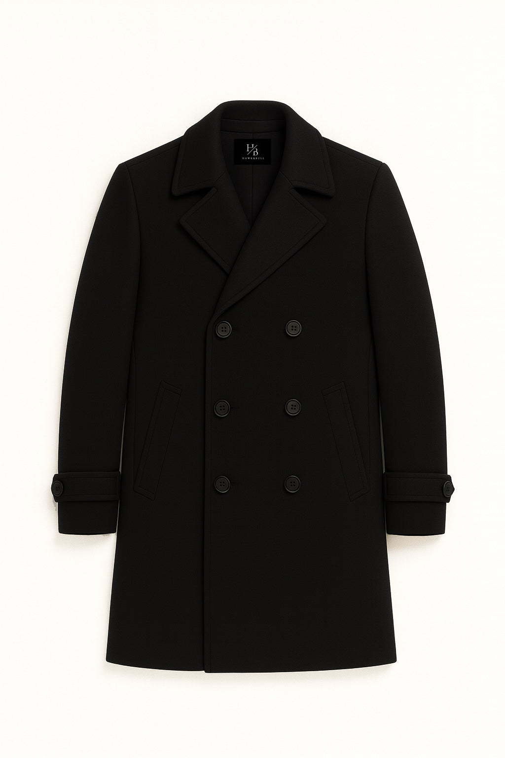 Thornton Black Wool Peacoat