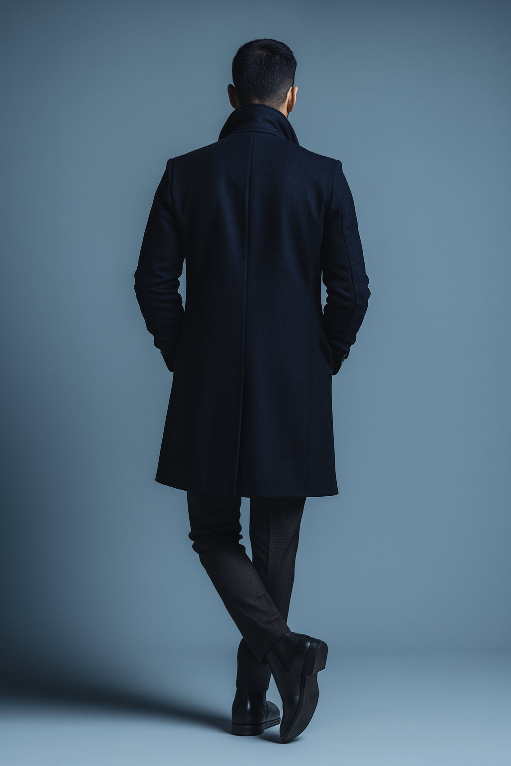 Hawthorne Navy Blue Wool Peacoat