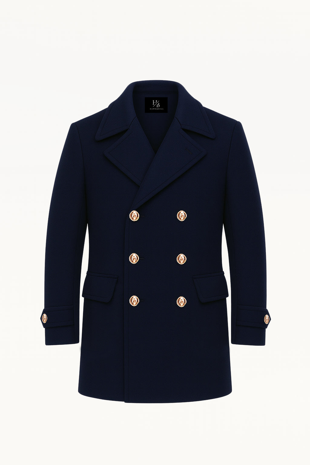 Harrington Navy Wool Peacoat