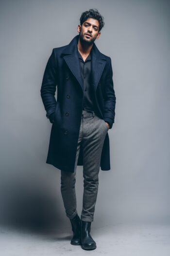 Wexford Navy Wool Peacoat