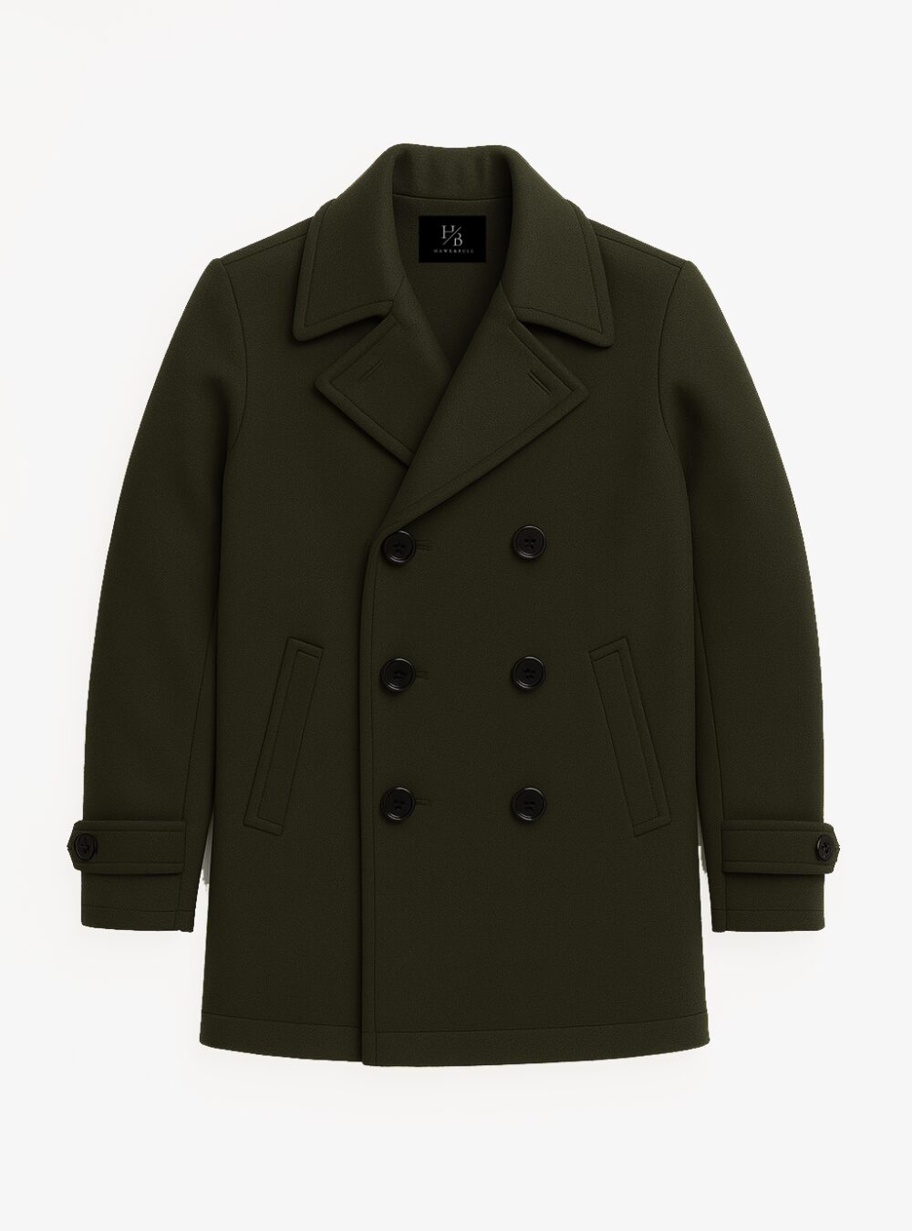 Garrison Olive Wool Peacoat