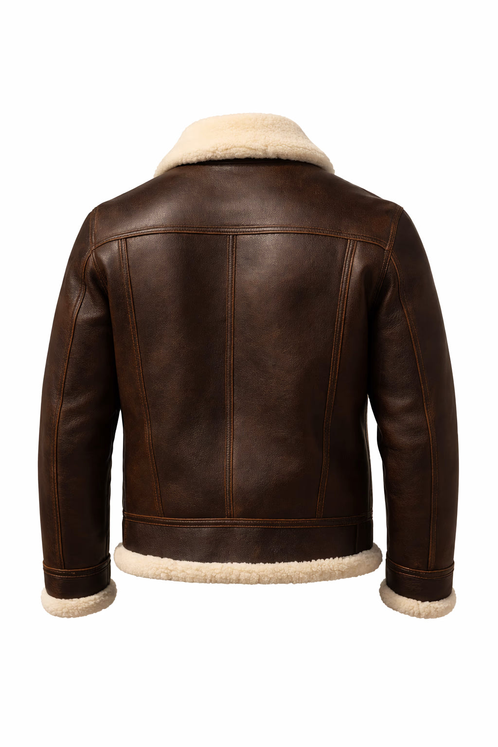 Whitmore Dark Brown Distressed Leather Aviator Jacket
