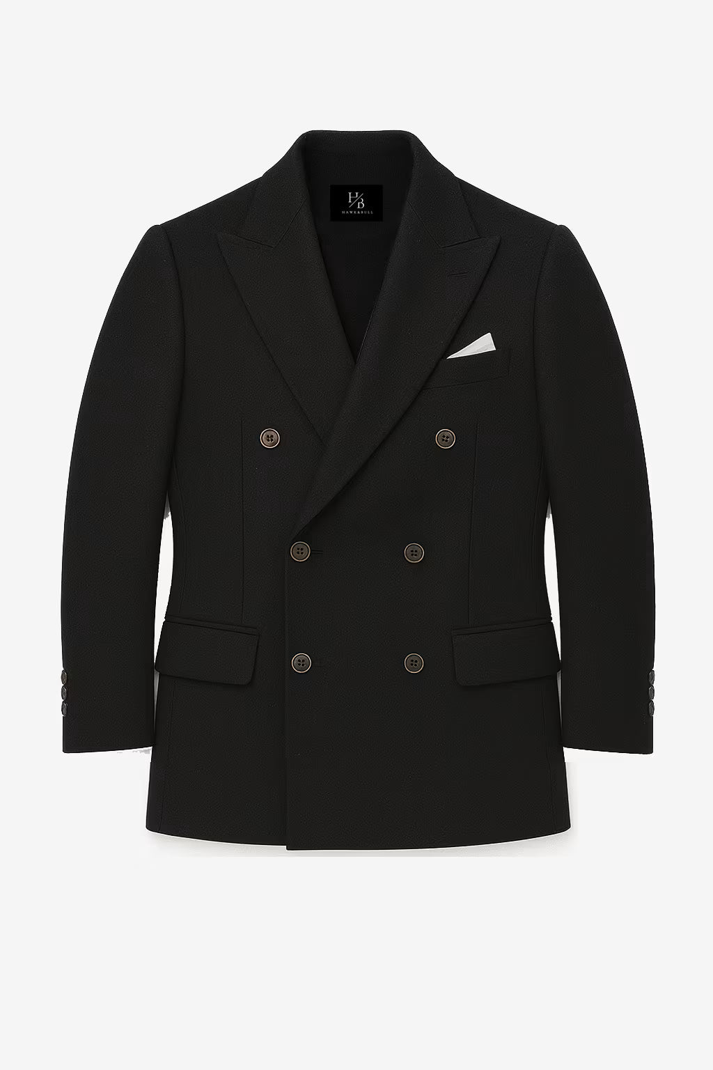 Ashford Black Wool Double Breasted Blazer