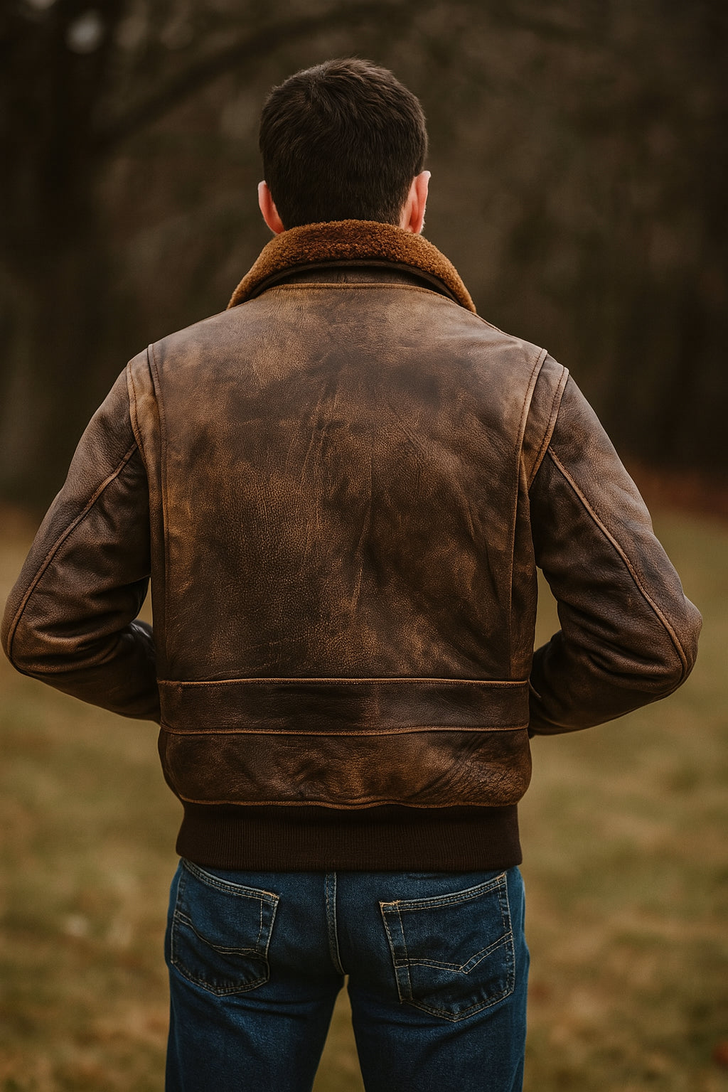 Premium G-1 Naval Flight Jacket With Shearling