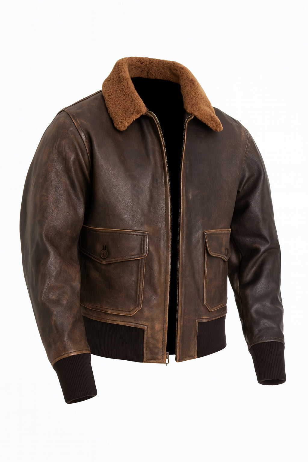 Premium G-1 Naval Flight Jacket With Shearling