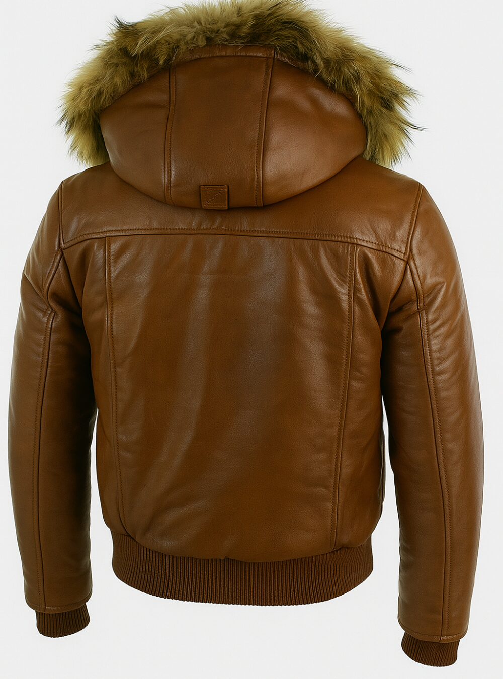 Genuine Bomber Jacket With Fur Hood Mens