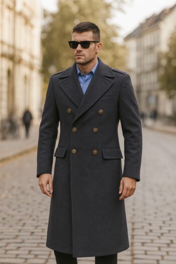 Captain Jack’s Grey Wool Long Coat