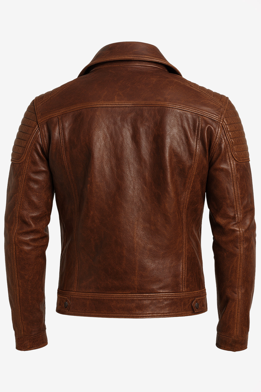Montero Rust Leather Biker Jacket