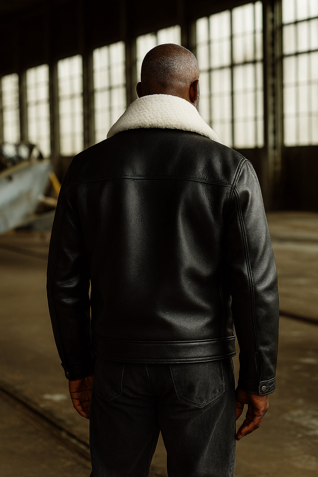 Rockford Black Leather Aviator Jacket