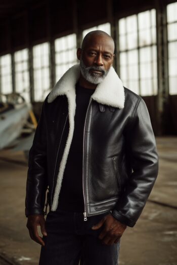 Rockford Black Leather Aviator Jacket