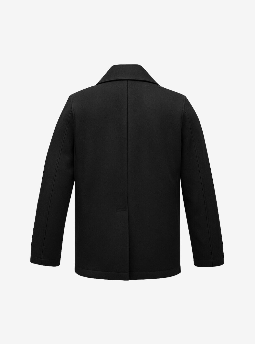 Ryan’s Long Black Wool Peacoat For Men