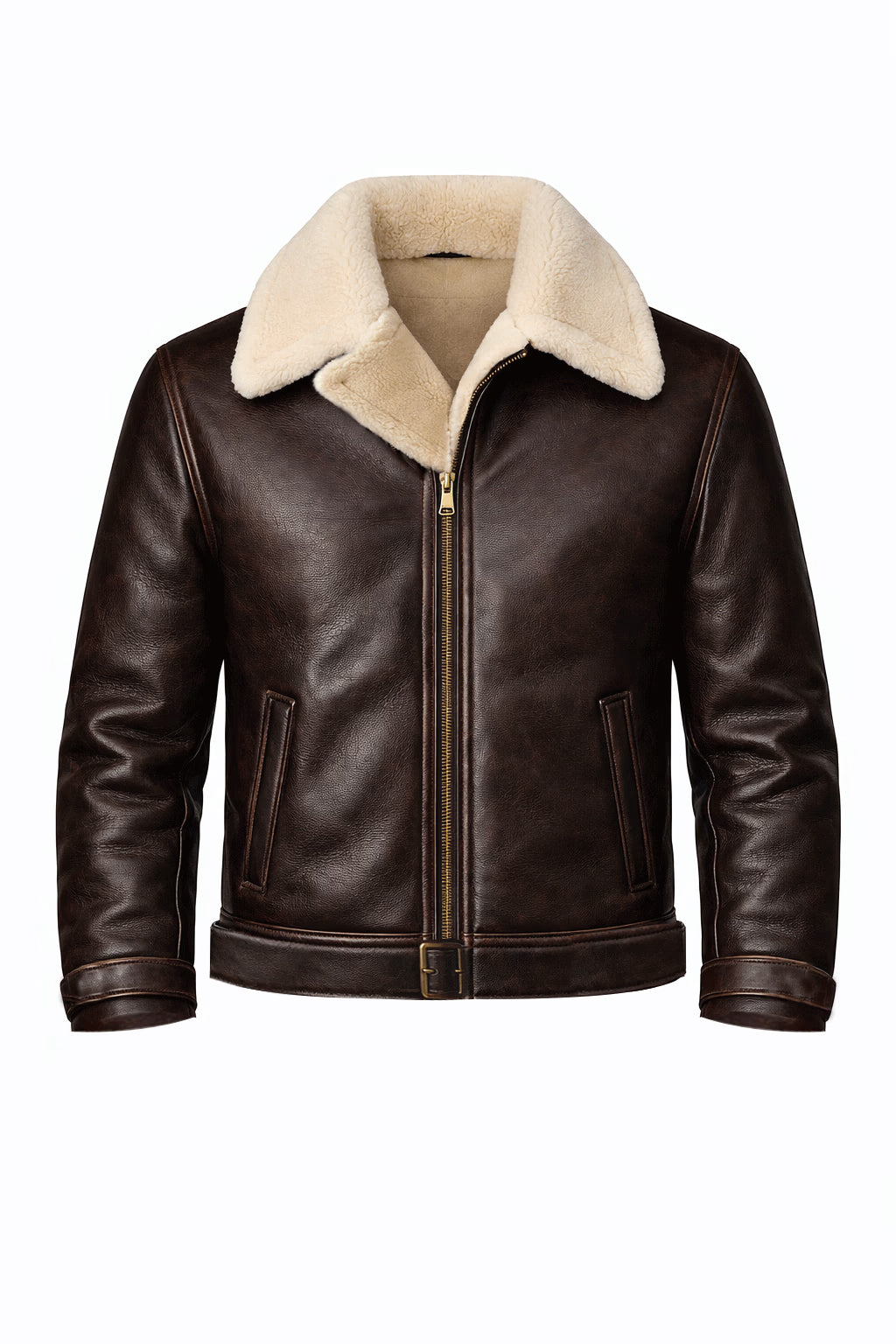 Stratton Dark Brown Leather Aviator Jacket