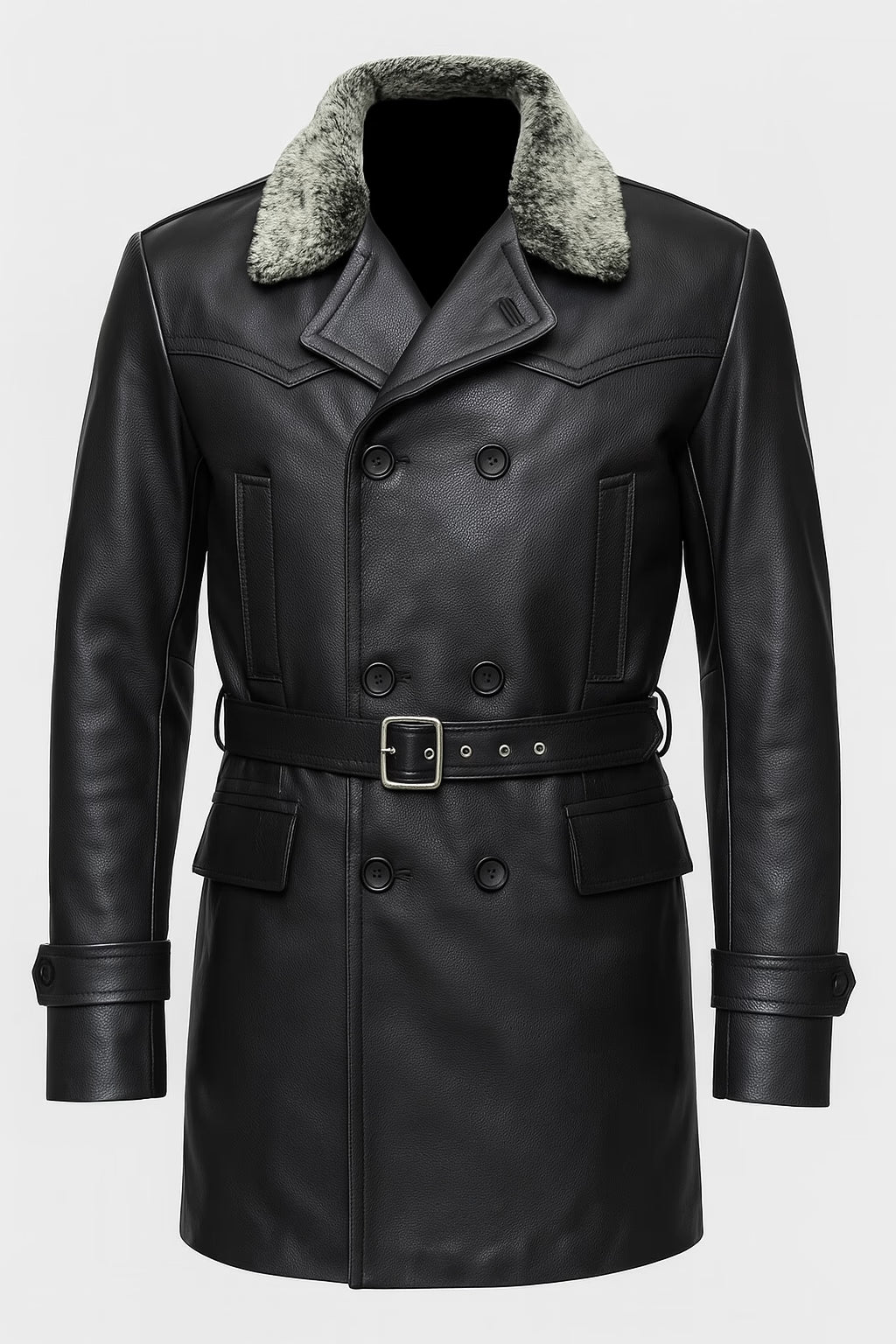 Trailmaster WW2 German Coat Men With Fur Collar