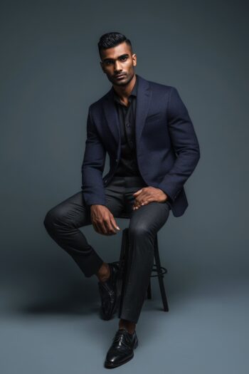 Prescott Navy Wool Blazer