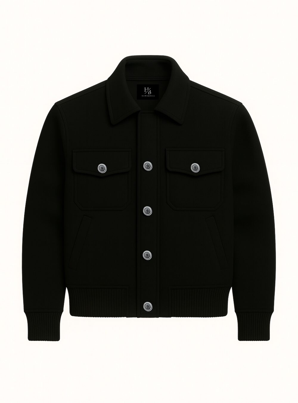 Lawson Black Wool Harrington Jacket