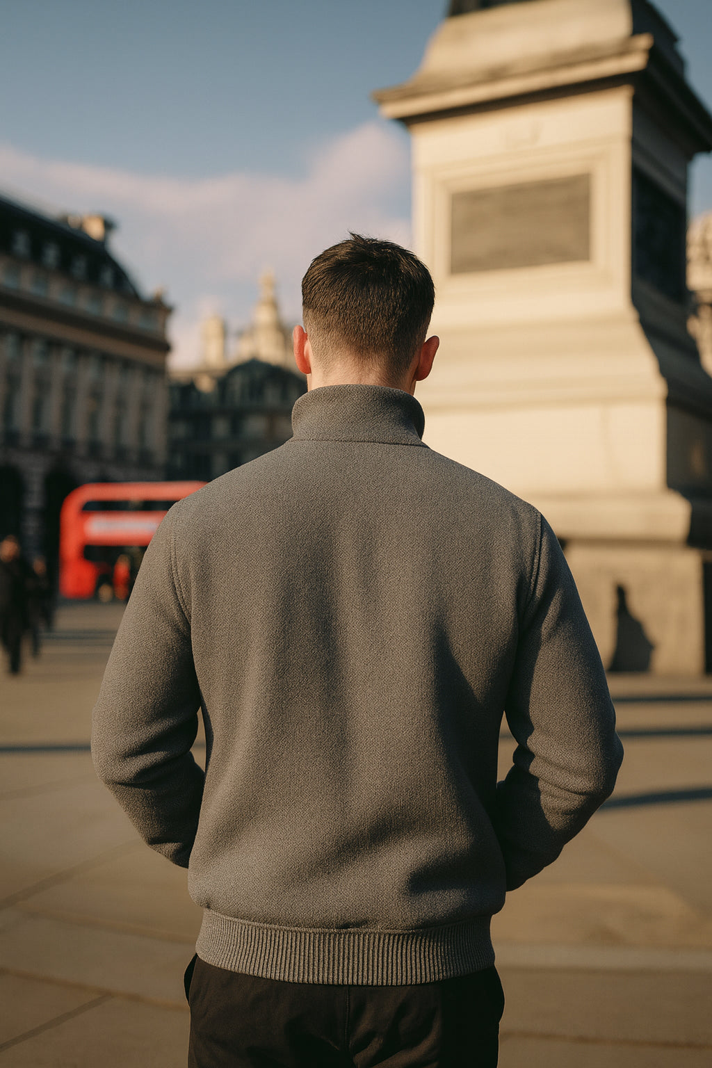 Grayson Grey Wool Harrington Jacket