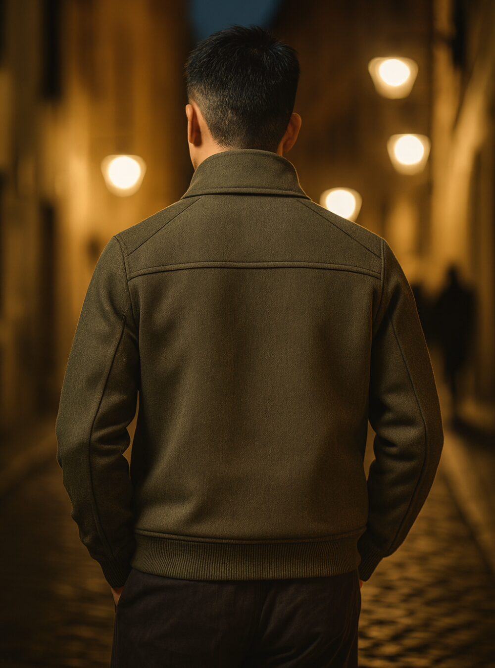 Winslow Olive Wool Harrington Jacket