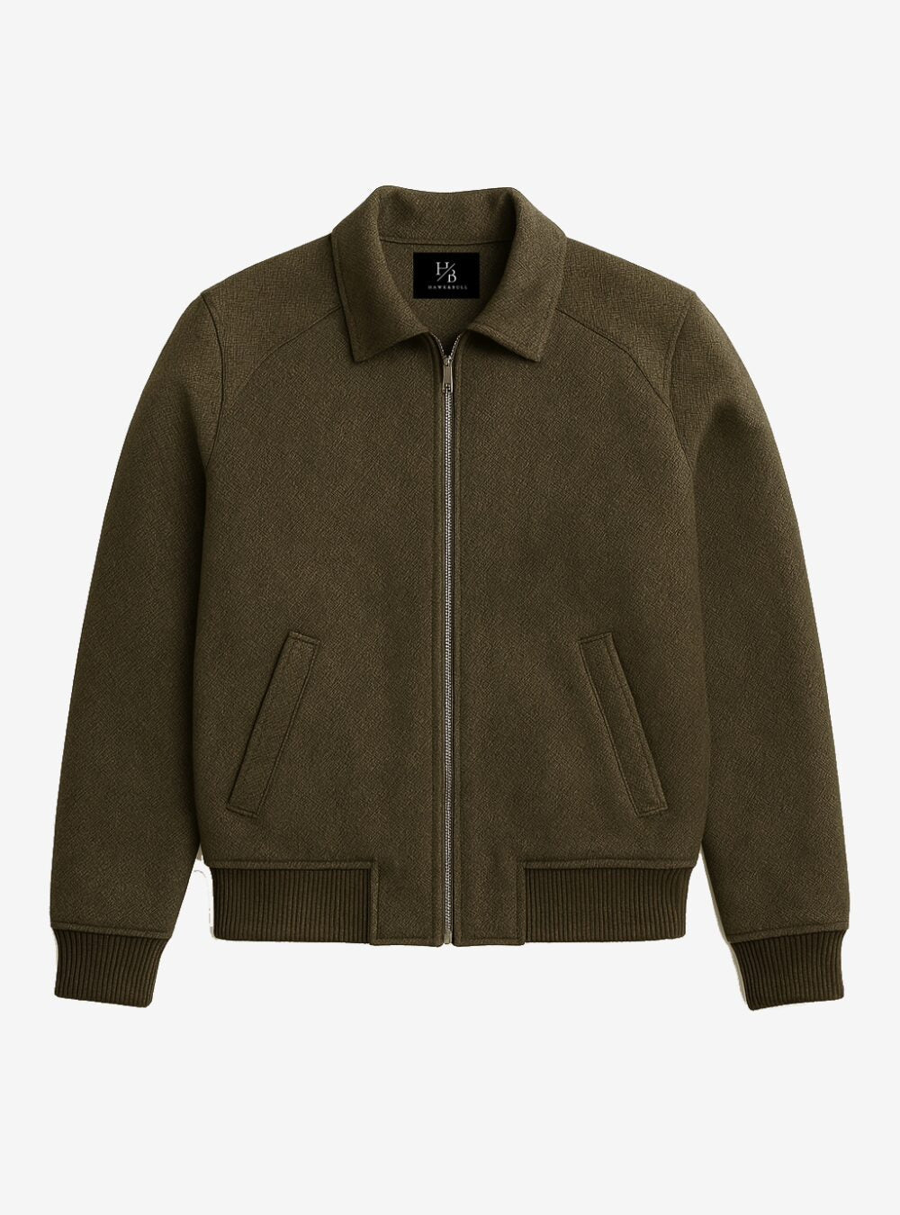 Coniston Olive Wool Harrington Jacket
