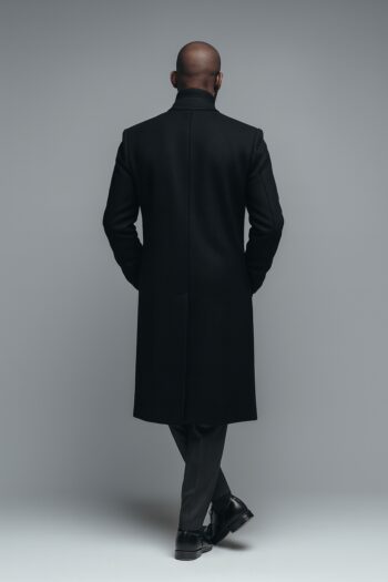 Langley Black Wool Long Coat