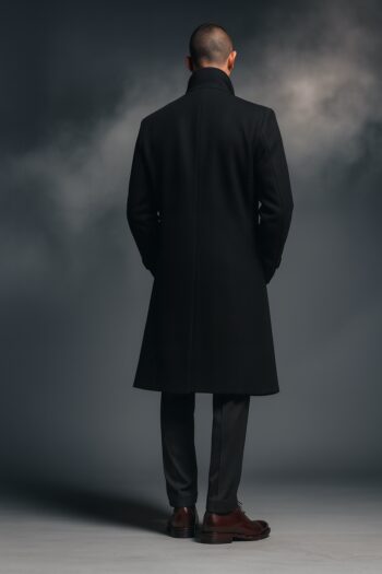 Mercer Black Wool Long Coat