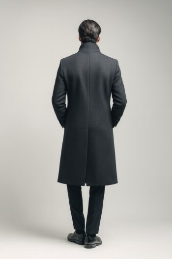 Everett Charcoal Grey Wool Long Coat