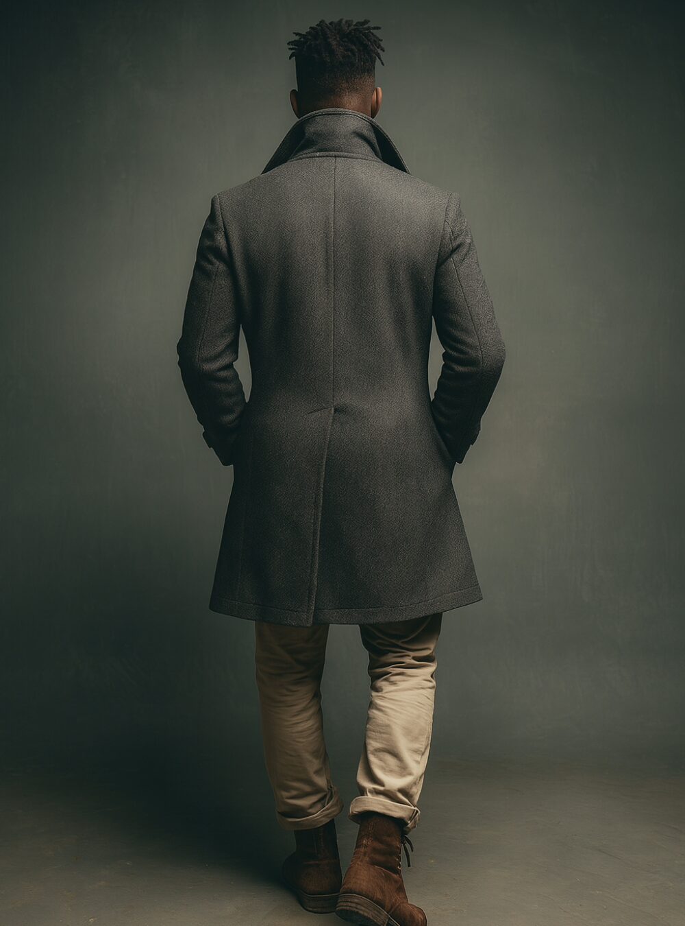 Garrison Grey Wool Peacoat