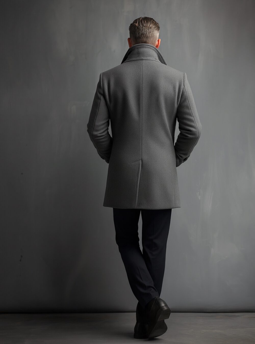 Carrington Grey Wool Peacoat