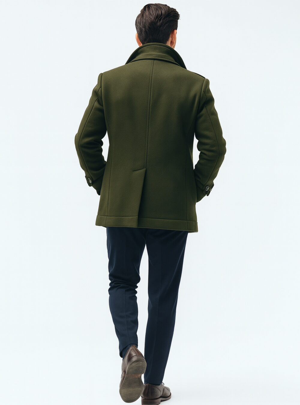 Garrison Olive Wool Peacoat